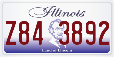 IL license plate Z843892