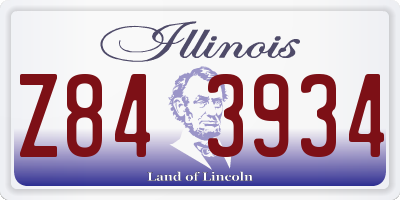 IL license plate Z843934