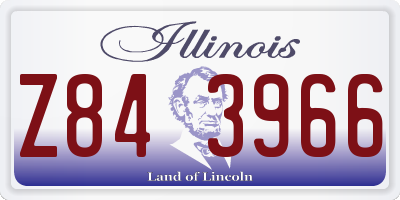 IL license plate Z843966