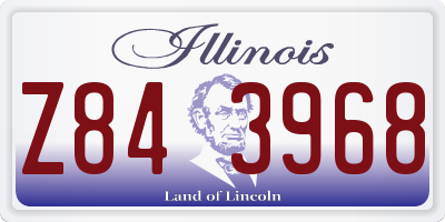 IL license plate Z843968