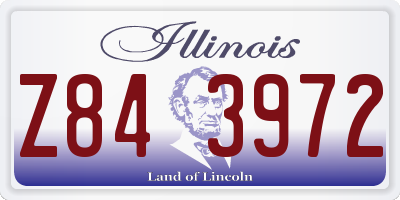 IL license plate Z843972
