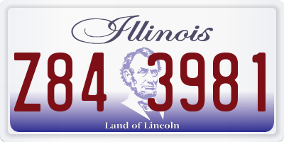 IL license plate Z843981