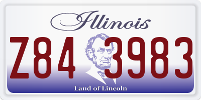 IL license plate Z843983