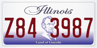 IL license plate Z843987