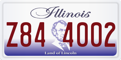 IL license plate Z844002