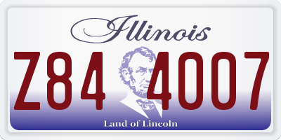IL license plate Z844007