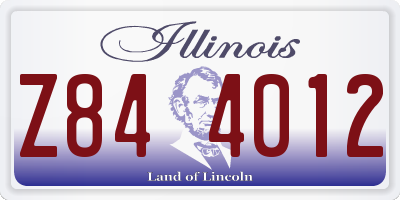 IL license plate Z844012