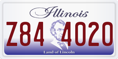 IL license plate Z844020