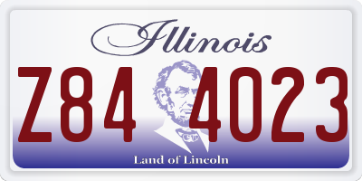 IL license plate Z844023