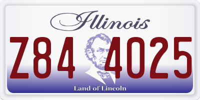 IL license plate Z844025