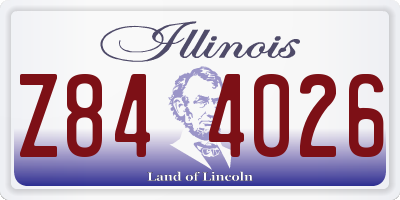 IL license plate Z844026