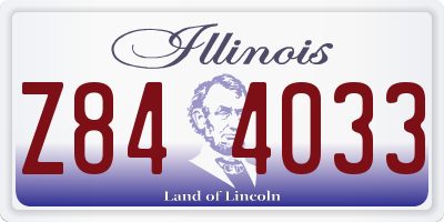 IL license plate Z844033