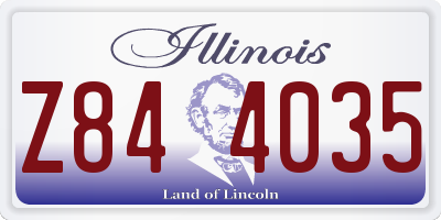IL license plate Z844035