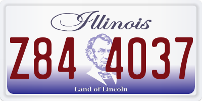 IL license plate Z844037