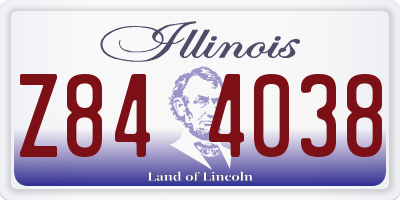 IL license plate Z844038