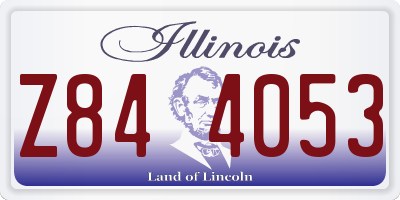 IL license plate Z844053