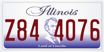 IL license plate Z844076
