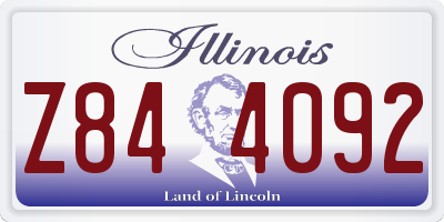 IL license plate Z844092