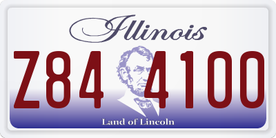 IL license plate Z844100