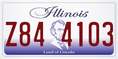 IL license plate Z844103