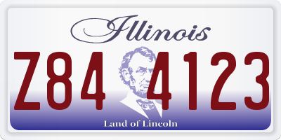 IL license plate Z844123
