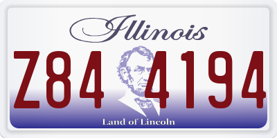 IL license plate Z844194