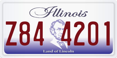 IL license plate Z844201