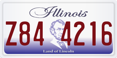 IL license plate Z844216
