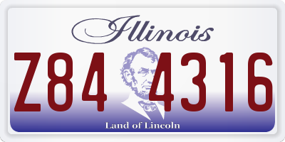 IL license plate Z844316