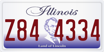 IL license plate Z844334