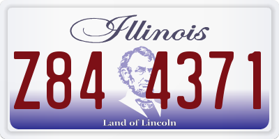 IL license plate Z844371