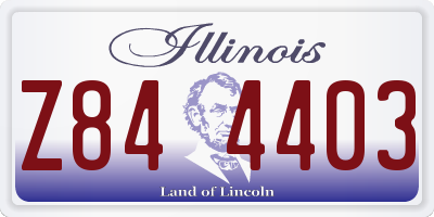 IL license plate Z844403