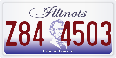 IL license plate Z844503