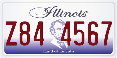 IL license plate Z844567