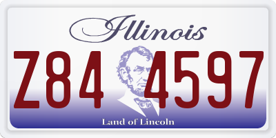 IL license plate Z844597