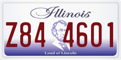 IL license plate Z844601