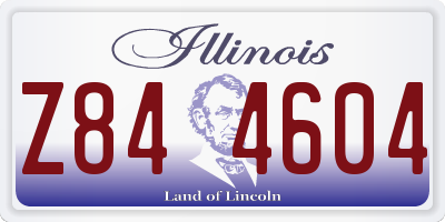 IL license plate Z844604