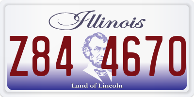 IL license plate Z844670