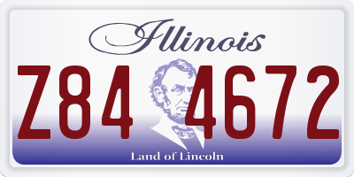 IL license plate Z844672