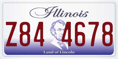 IL license plate Z844678