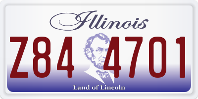 IL license plate Z844701
