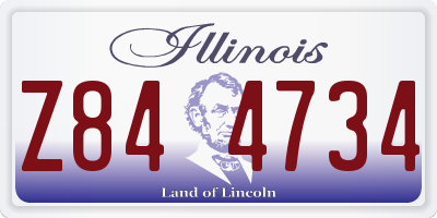 IL license plate Z844734