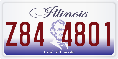 IL license plate Z844801