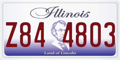 IL license plate Z844803