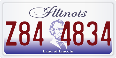 IL license plate Z844834