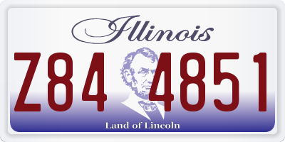 IL license plate Z844851