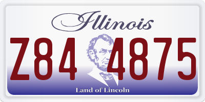 IL license plate Z844875