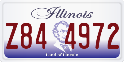 IL license plate Z844972