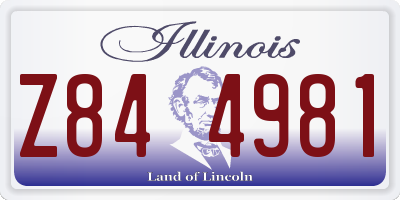IL license plate Z844981