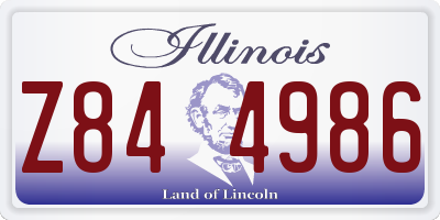 IL license plate Z844986